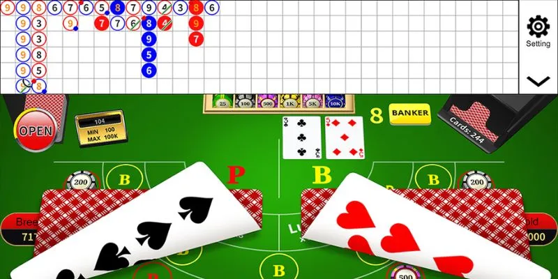 Đặt cược Baccarat theo cầu nghiêng cái