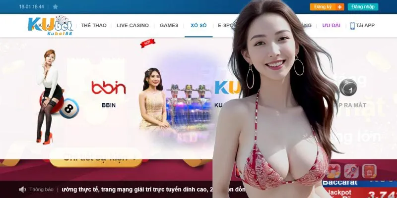 Khái quát sảnh xổ số KUBET88